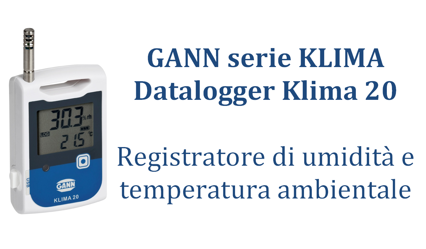 Datalogger Klima 20 registratore umidità e temperatura aria